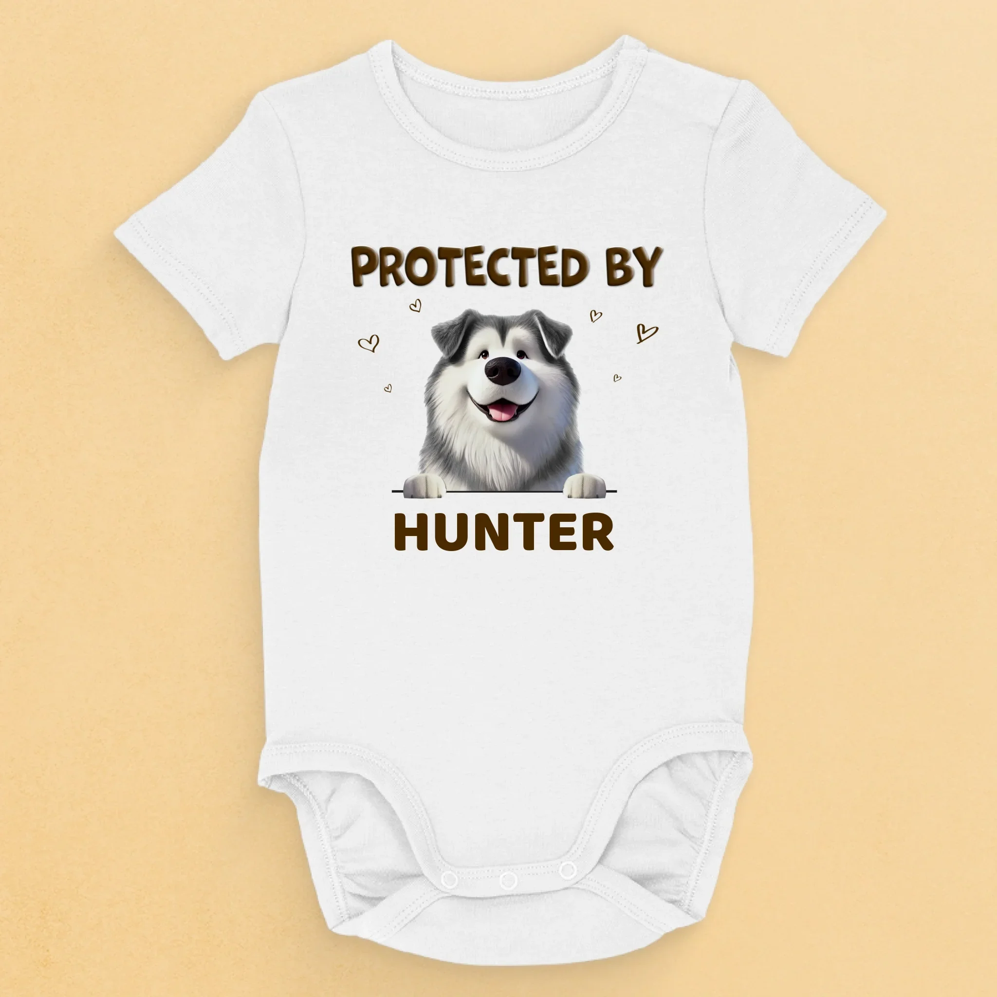 My Dogs, My Guardians - Dog Personalized Custom Baby Onesie - Baby Shower Gift, Gift For Pet Owners, Pet Lovers - Image 2