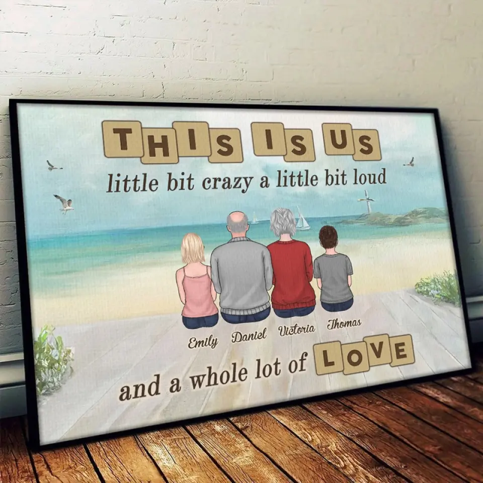 My Family Makes Me Feel Loved - Family Personalized Custom Horizontal Poster - Gift For Family Members - Image 3