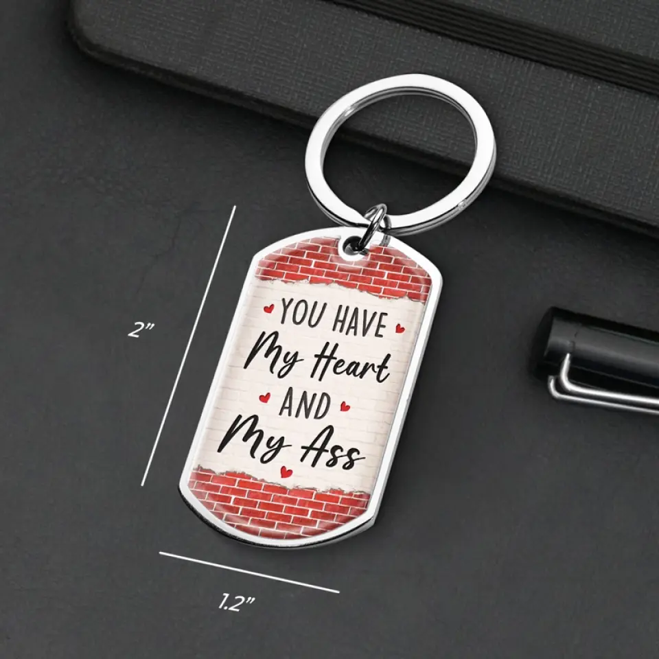 My Favorite Love Story Is Ours - Couple Personalized Custom Keychain - Gift For Husband Wife, Anniversary - Image 5