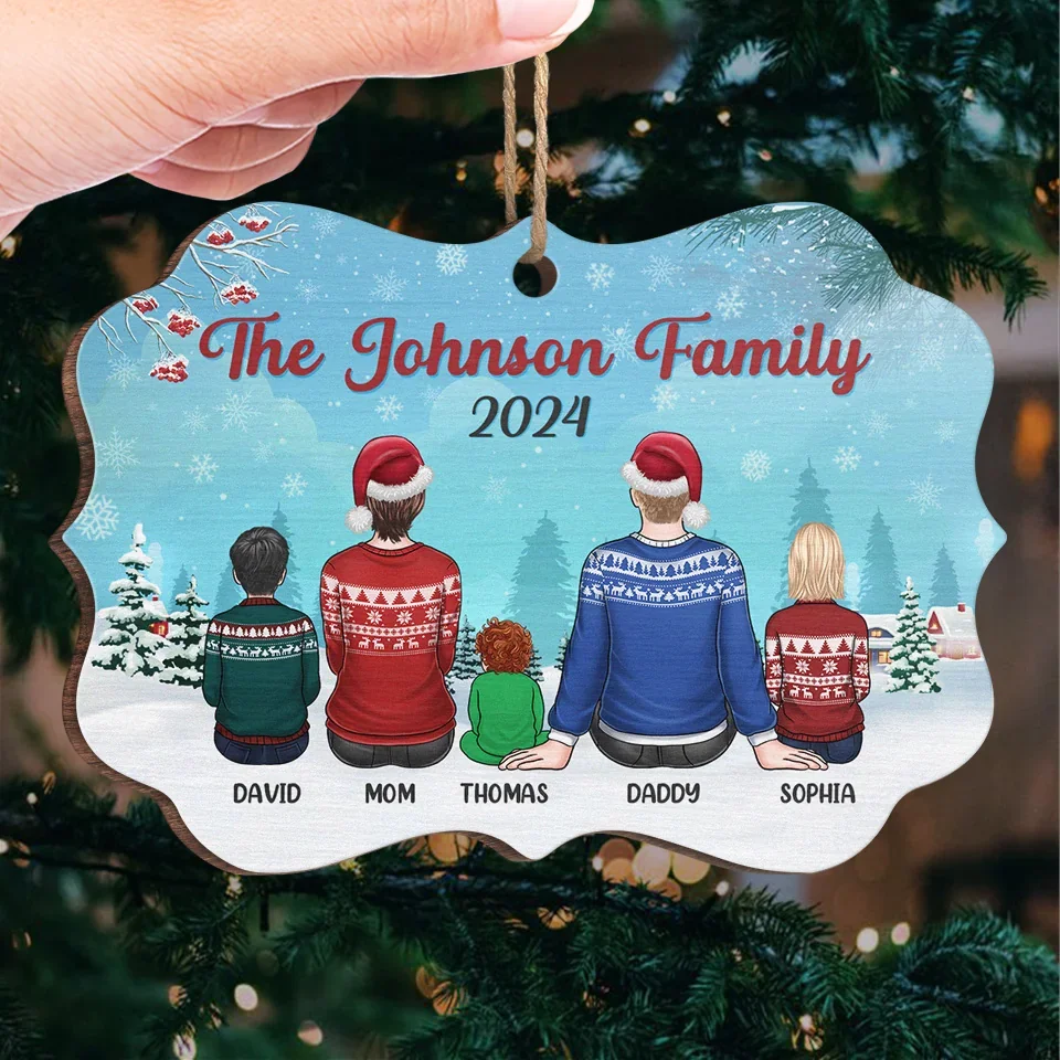 My Favorite Part Of Christmas Is Family - Family Personalized Custom Ornament - Wood Benelux Shaped - Christmas Gift For Family Members - Image 4