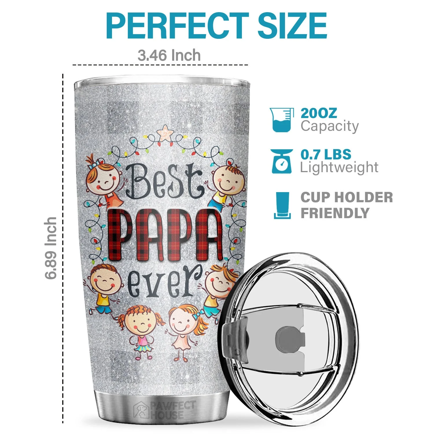 My Favorite People Call Me Papa - Tumbler - Christmas Gift For Family, Couple, Friends, Christmas Decoration, Holiday Gift - Image 2