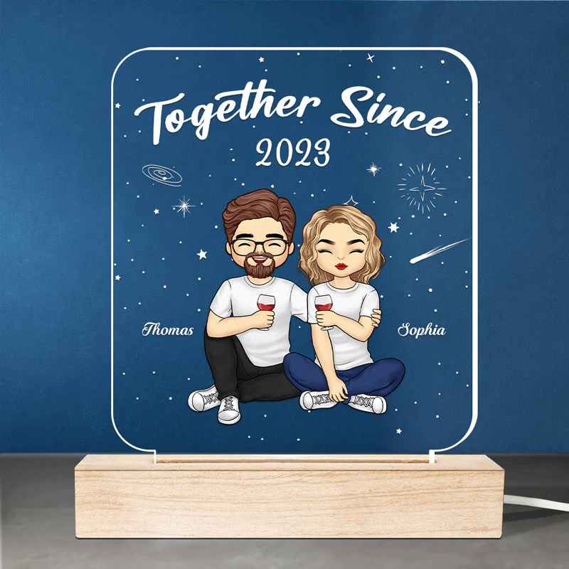 My Favorite Place Is Next To You - Couple Personalized Custom Shaped 3D LED Light - Gift For Husband Wife, Anniversary - Image 2