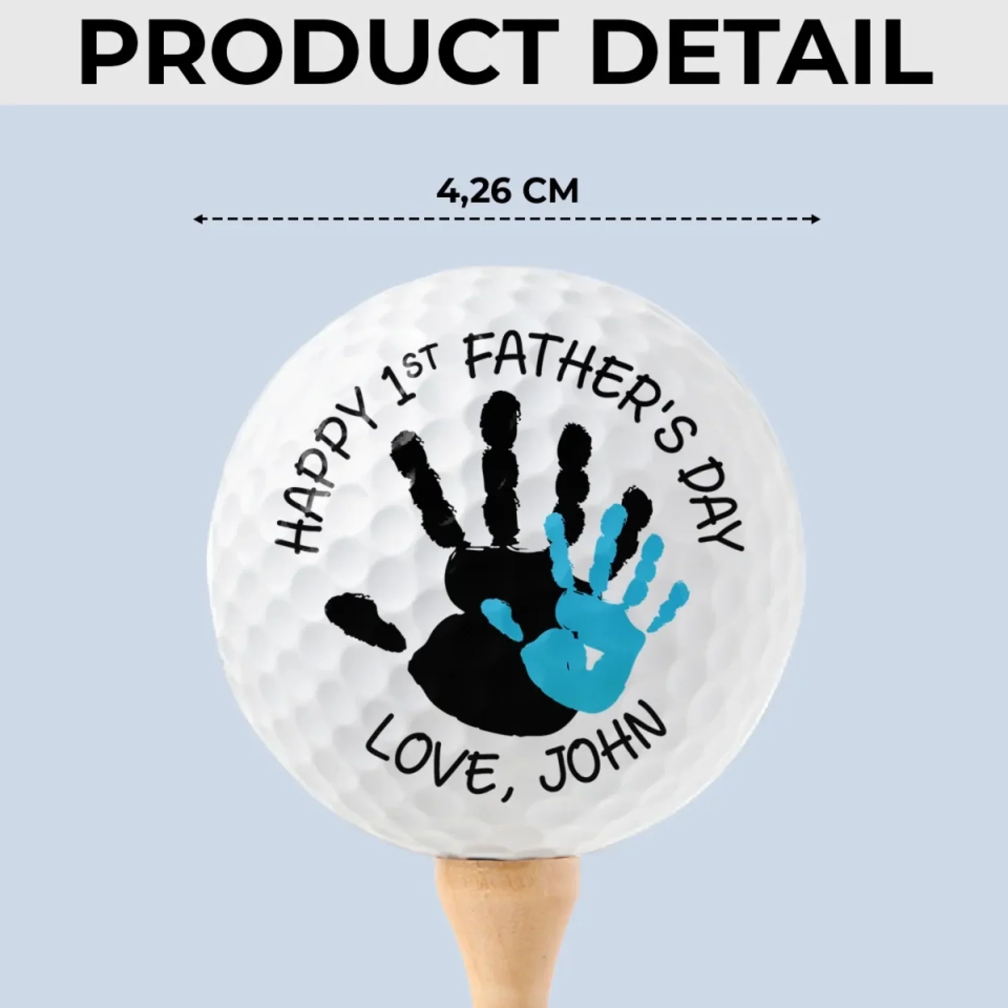 My First Hero With The Best Swing - Family Personalized Custom Golf Ball - Father's Day,  Gift For Sport Lovers, Sport Players, Dad, Grandpa - Image 4