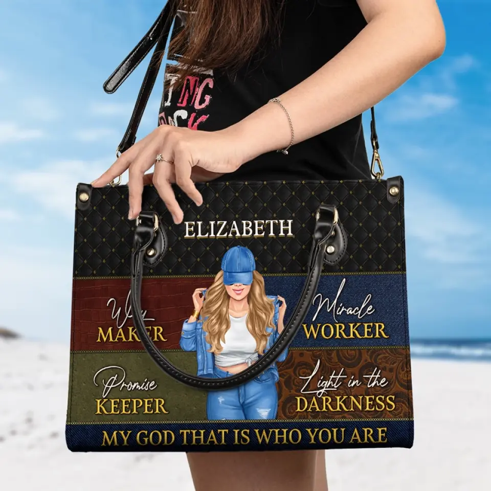 My God That Is Who You Are - Bestie Personalized Custom Leather Handbag - Gift For Best Friends, BFF, Sisters - Image 4