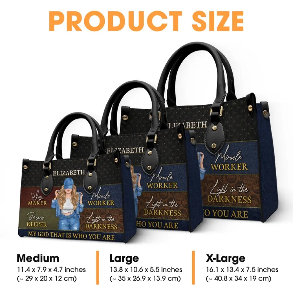 My God That Is Who You Are - Bestie Personalized Custom Leather Handbag - Gift For Best Friends, BFF, Sisters - Image 6