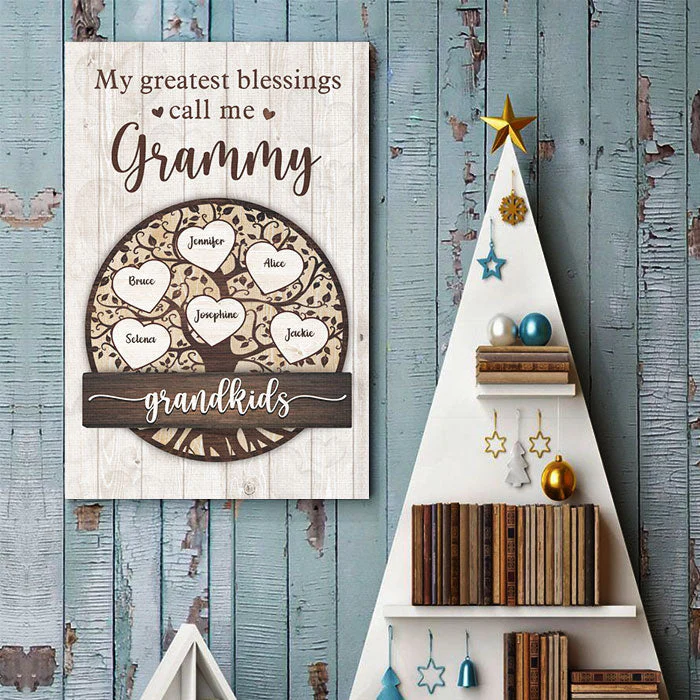 My Greatest Blessings Call Me Grandma - Gift For Grandma - Personalized Vertical Poster - Image 2