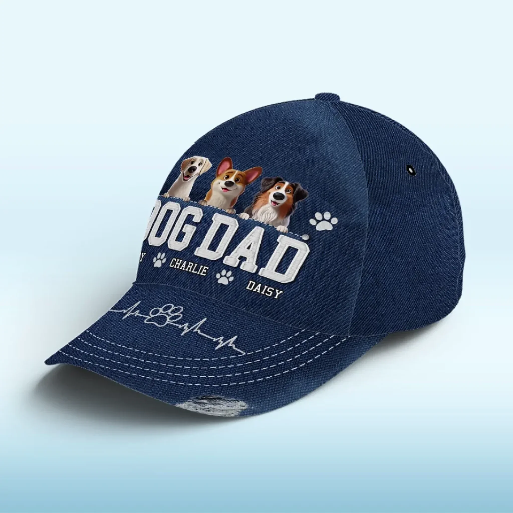 My Heart Belongs To My Dog - Dog Personalized Custom Hat, All Over Print Classic Cap - Gift For Pet Owners, Pet Lovers - Image 3