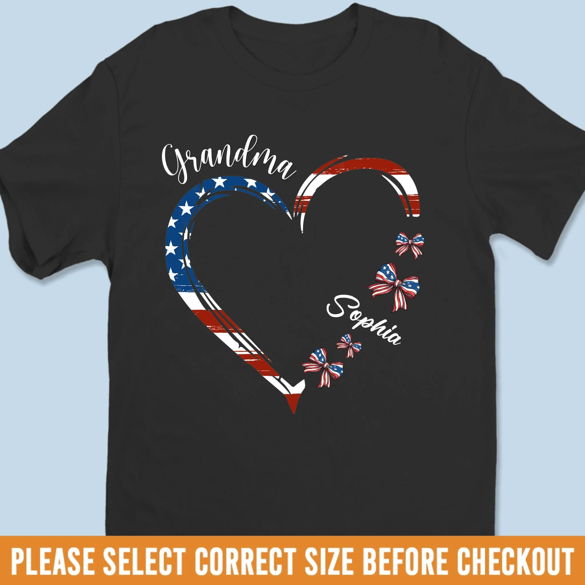 My Heart Belongs To These Little Patriots - Family Personalized Custom Unisex T-shirt, Premium T-shirt, Hoodie - 4th Of July, Gift For Mom, Grandma - Image 6