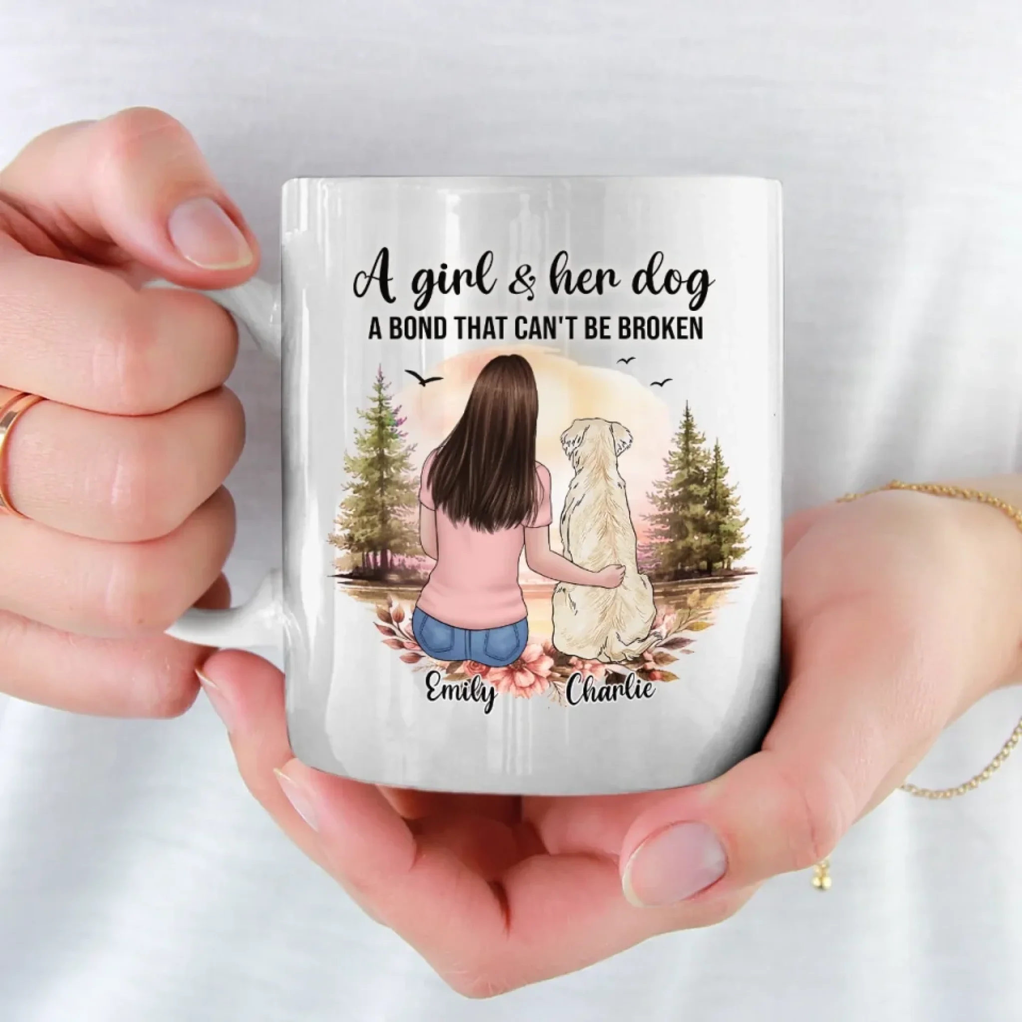 My Heart Has Four Paws - Dog Personalized Custom Mug - Mother's Day, Gift For Pet Owners, Pet Lovers - Image 3