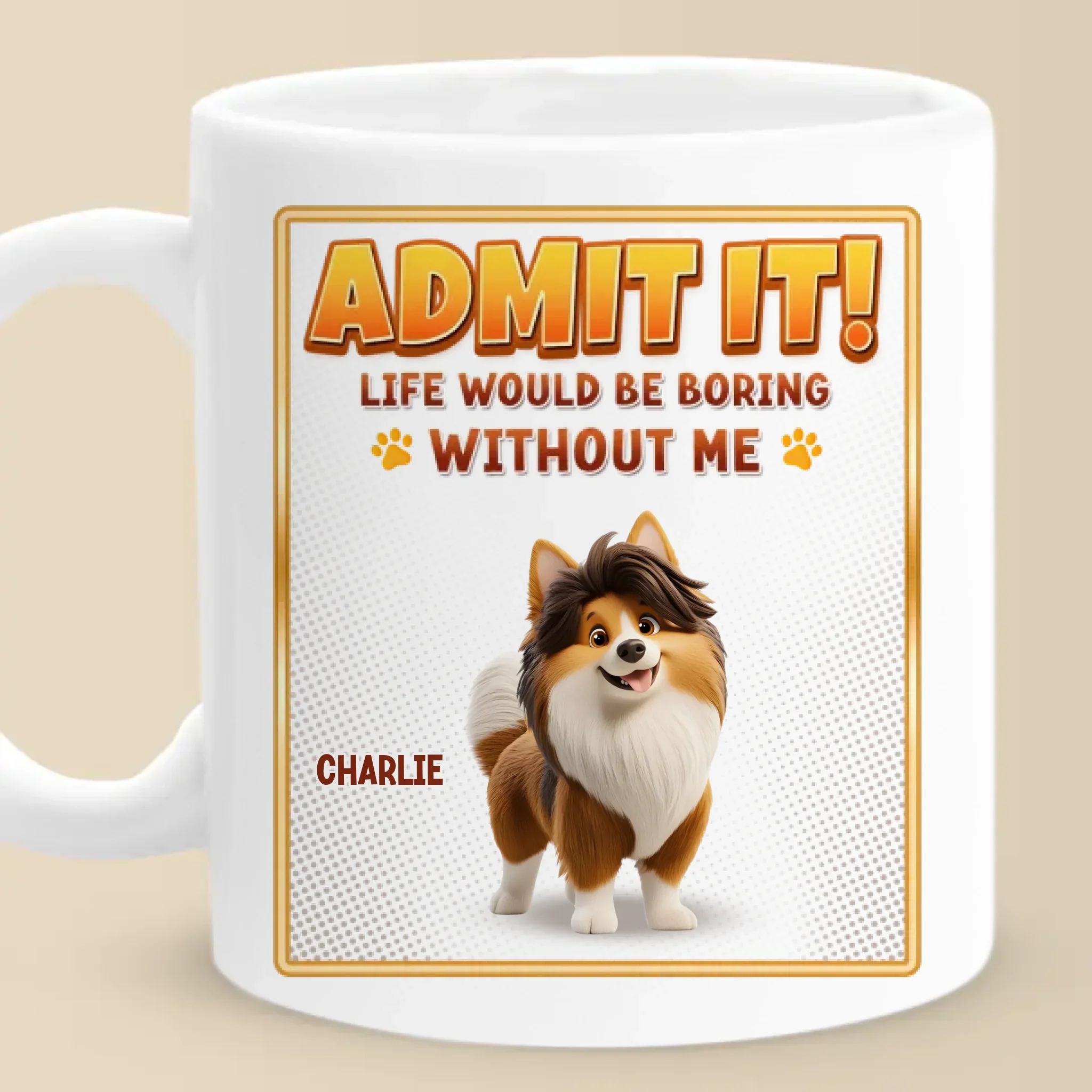 My Kid Has Four Paws And Endless Energy - Dog Personalized Custom Mug - Gift For Pet Owners, Pet Lovers - Image 2