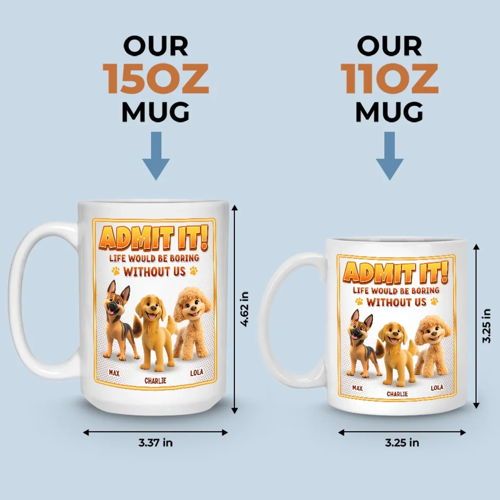 My Kid Has Four Paws And Endless Energy - Dog Personalized Custom Mug - Gift For Pet Owners, Pet Lovers - Image 5