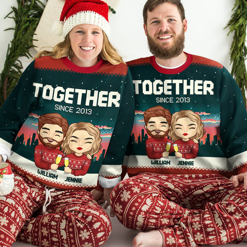 My Life My Heart My Soul - Couple Personalized Custom Ugly Sweatshirt - Unisex Wool Jumper - Christmas Gift For Husband Wife, Anniversary - Image 2