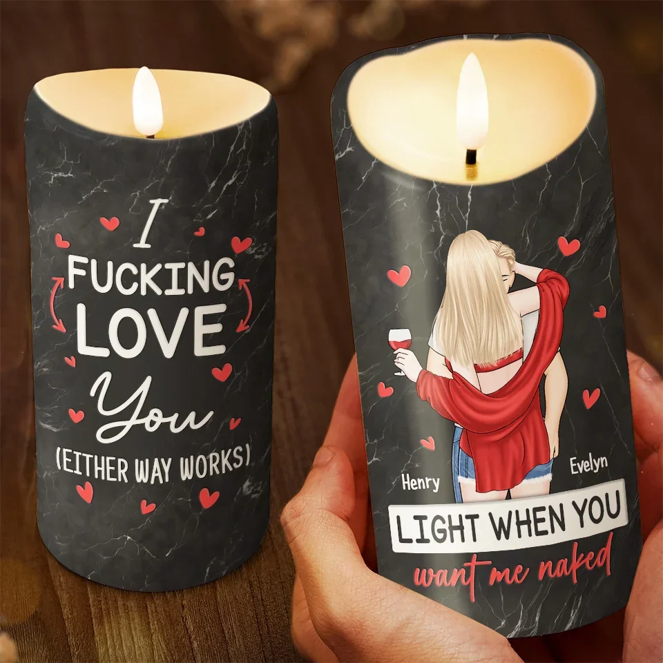 My Love For You Shines Brighter Than A Million Christmas Lights - Couple Personalized Custom LED Candle - Christmas Gift For Husband Wife, Anniversary - Image 3