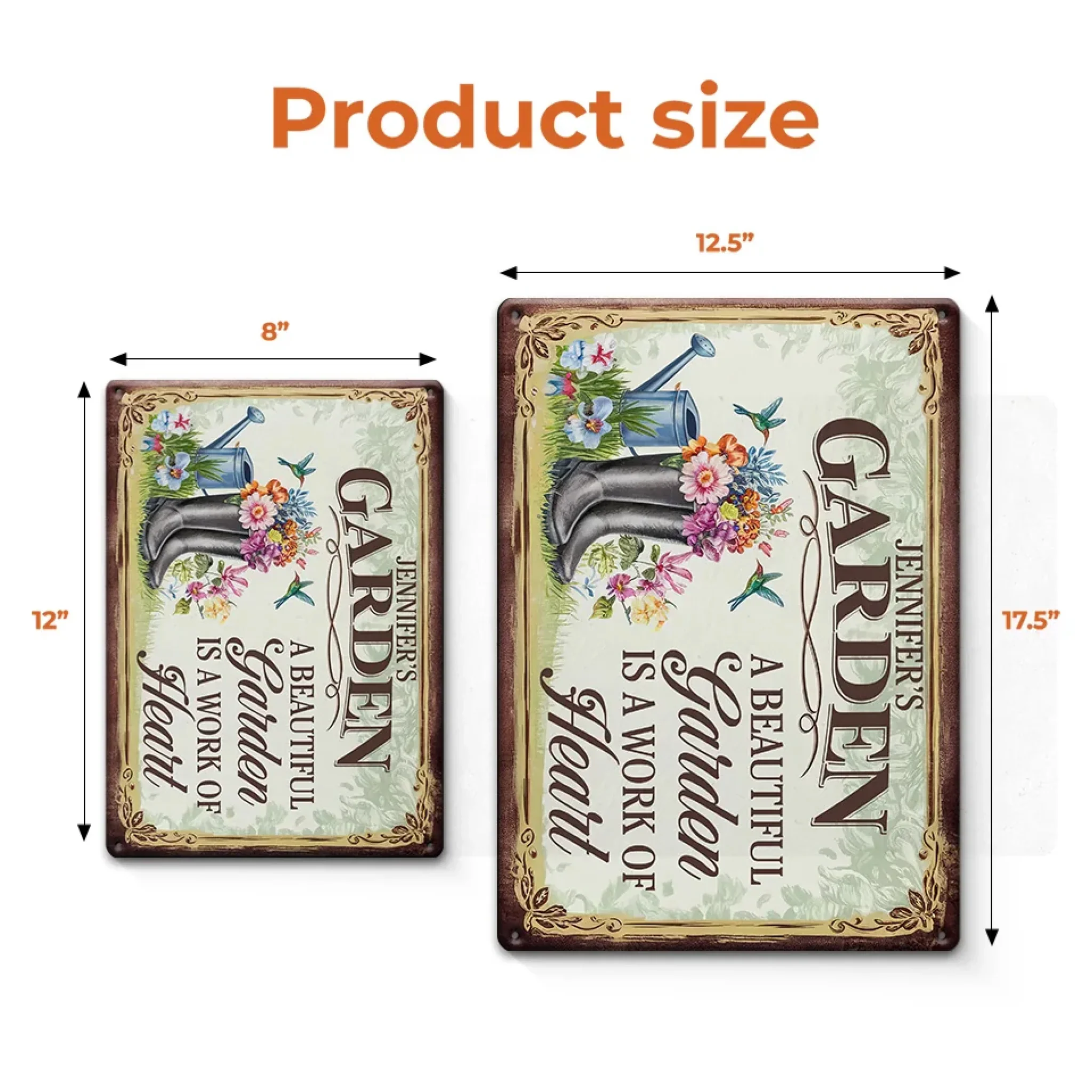 My Love Plants The Whole Garden - Family Personalized Custom Home Decor Metal Sign - Gift For Yourself, Best Friends, Siblings, Family Members - Image 5