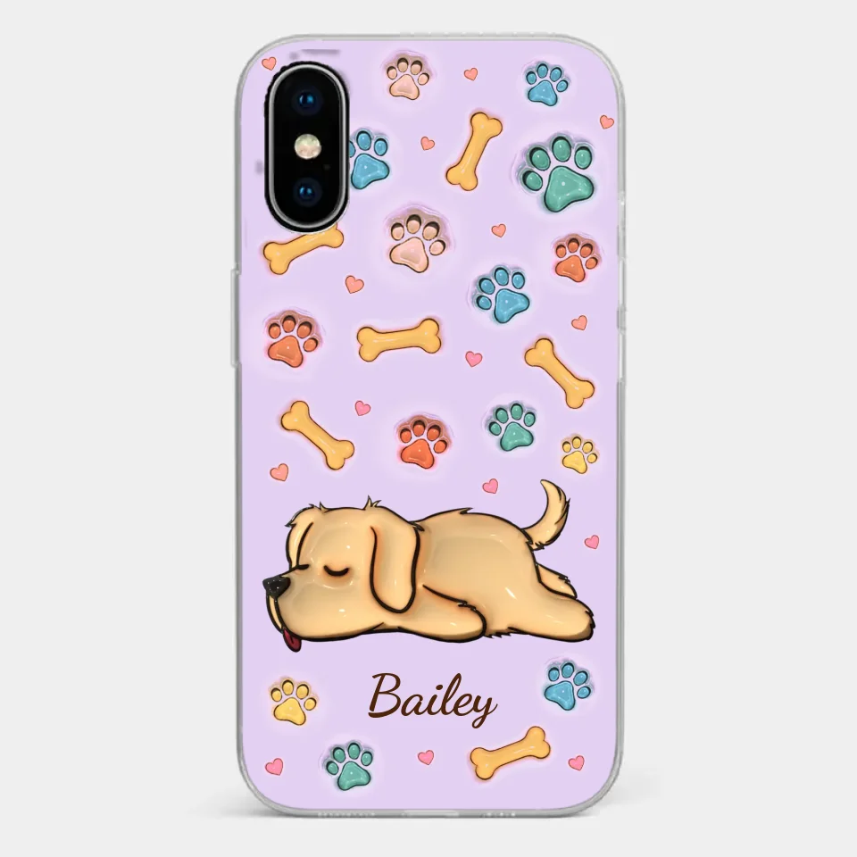 My Pets Are My Happy Place - Dog & Cat Personalized Custom 3D Inflated Effect Printed Clear Phone Case - Gift For Pet Owners, Pet Lovers - Image 26