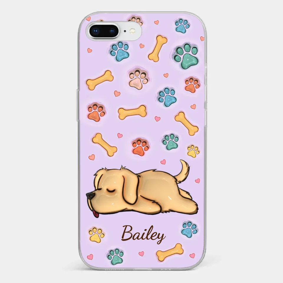 My Pets Are My Happy Place - Dog & Cat Personalized Custom 3D Inflated Effect Printed Clear Phone Case - Gift For Pet Owners, Pet Lovers - Image 5