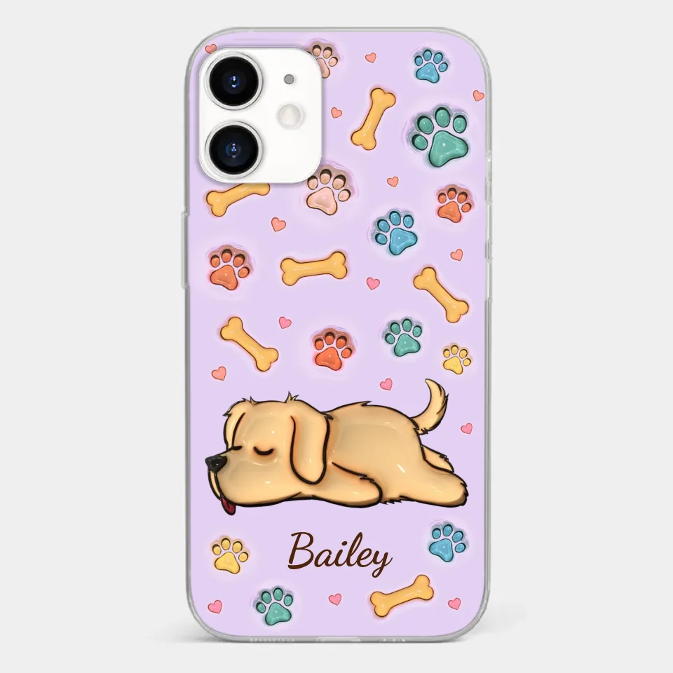 My Pets Are My Happy Place - Dog & Cat Personalized Custom 3D Inflated Effect Printed Clear Phone Case - Gift For Pet Owners, Pet Lovers - Image 9