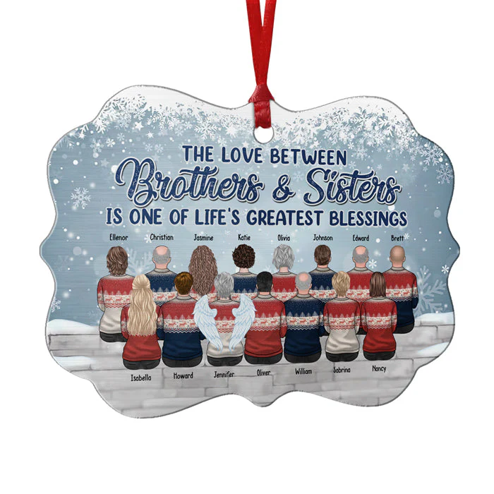 My Siblings Are My Greatest Gifts - Personalized Custom Benelux Shaped Wood/Aluminum Christmas Ornament - Gift For Siblings, Christmas Gift - Image 7