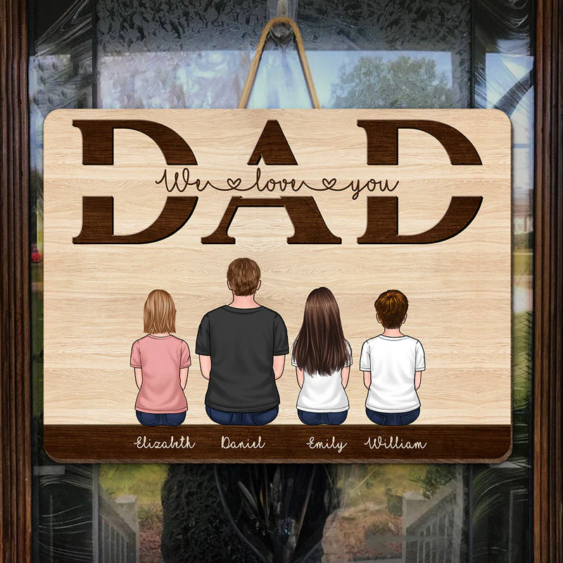 My Super Dad - Family Personalized Custom Rectangle Shaped Home Decor Wood Sign - House Warming Gift For Dad - Image 4