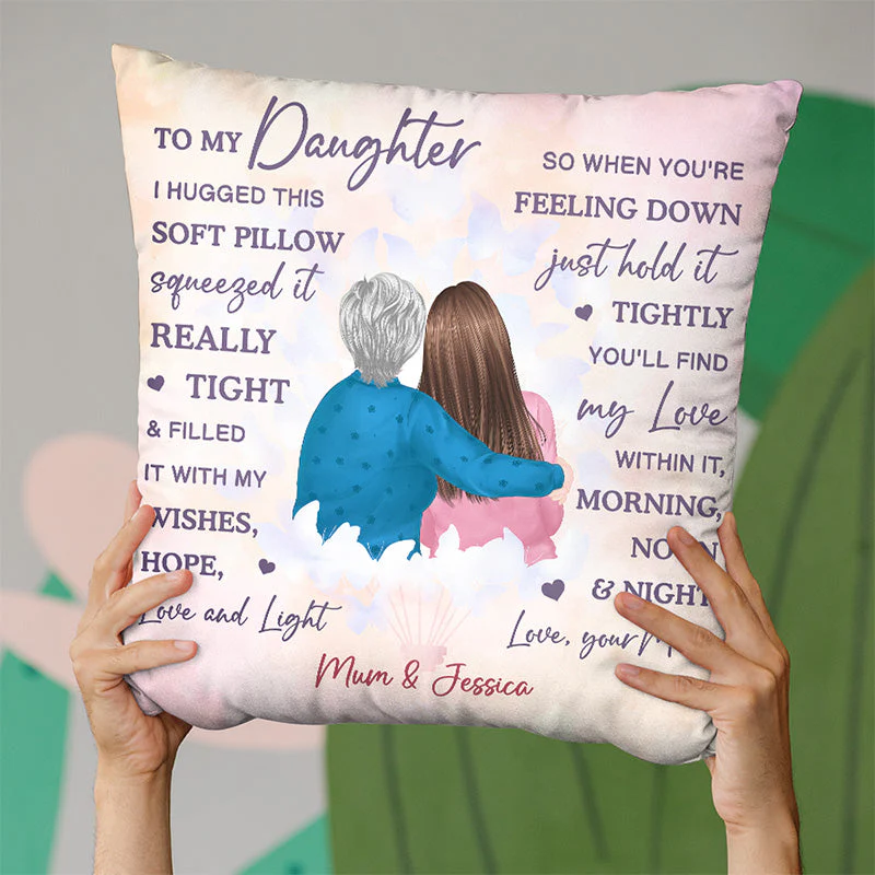 My Wishes Hope Love And Light - Family Personalized Custom Pillow - Birthday Gift From Mom - Image 3