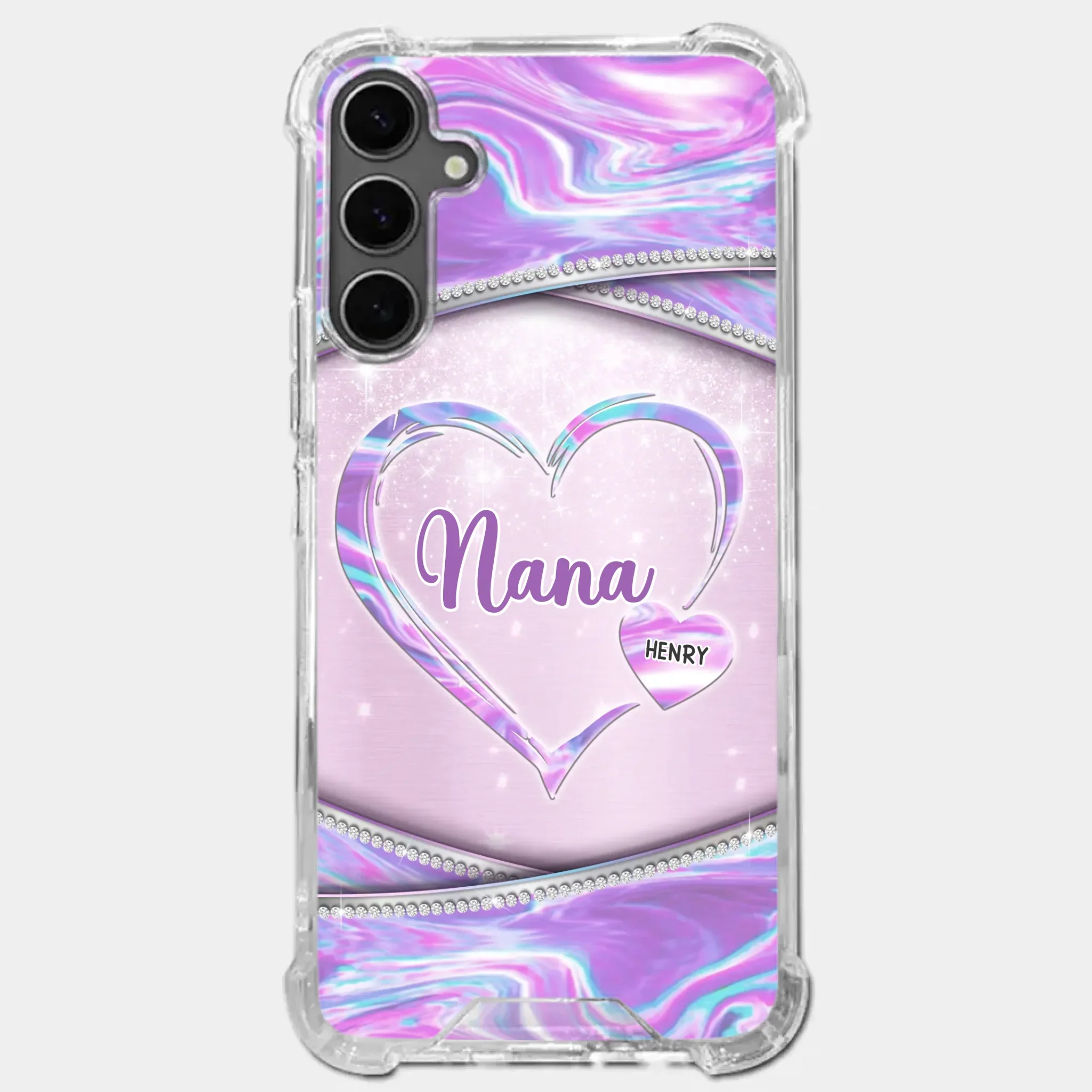 Nana’s Heart, Filled With Love - Family Personalized Custom Clear Phone Case - Mother's Day Gift For Mom, Grandma - Image 35