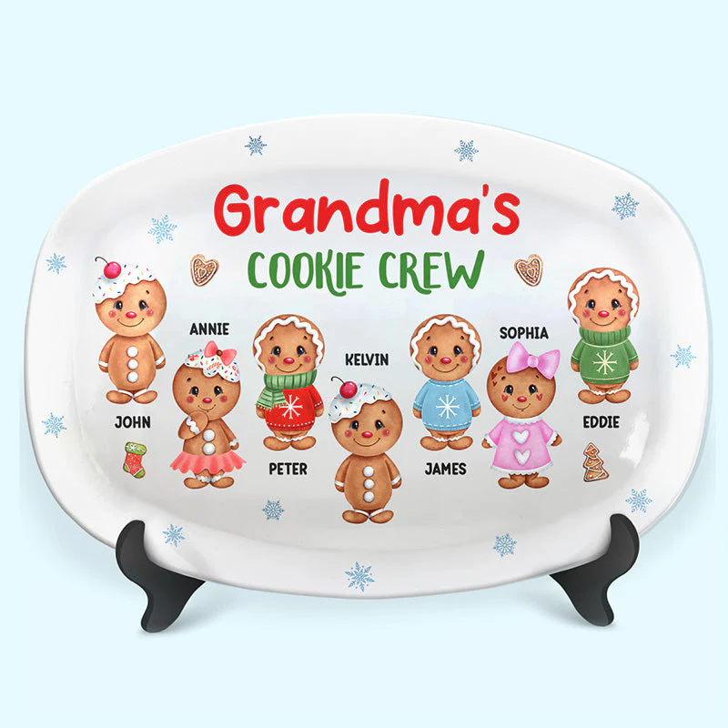 Nana's Perfect Batch - Family Personalized Custom Platter - Christmas Gift For Grandma - Image 4