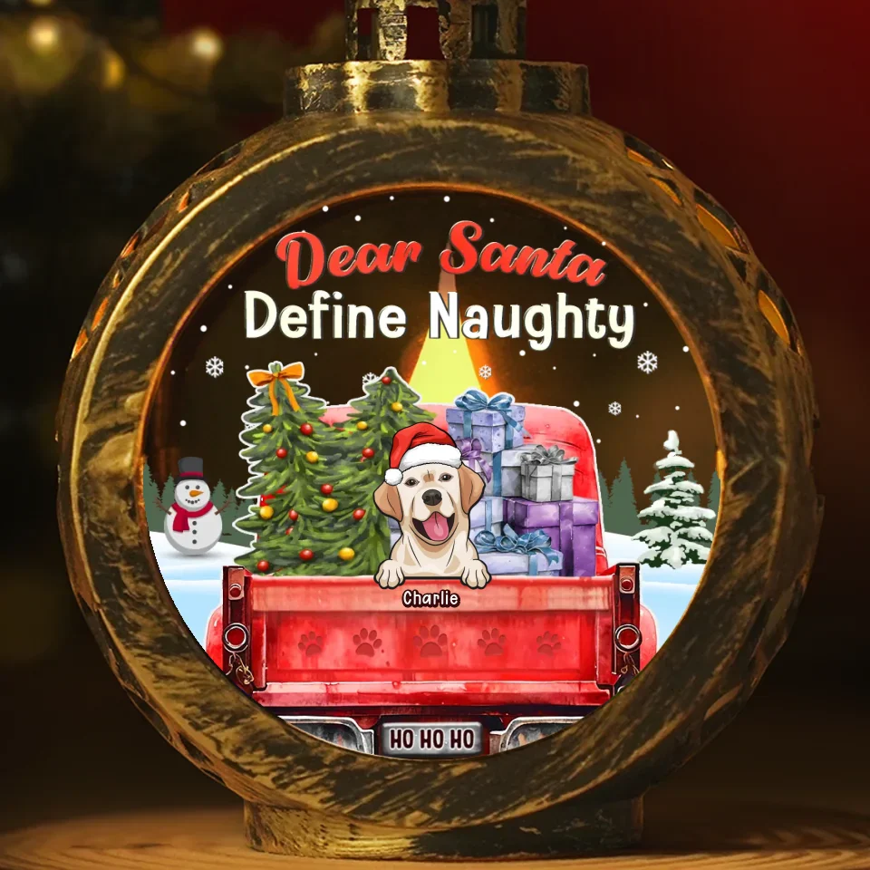 Naughty Pets Make The Best Holiday Stories - Dog & Cat Personalized Custom Candlelight Lantern Ornament - Christmas Gift For Pet Owners, Pet Lovers - Image 2