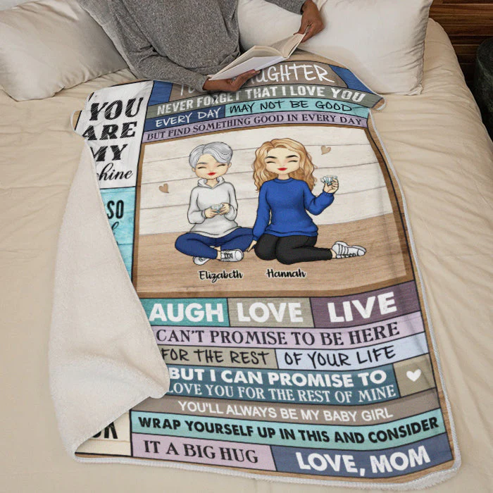 Never Forget That I Love You - Family Personalized Custom Blanket - Christmas Gift For Family Members - Image 4