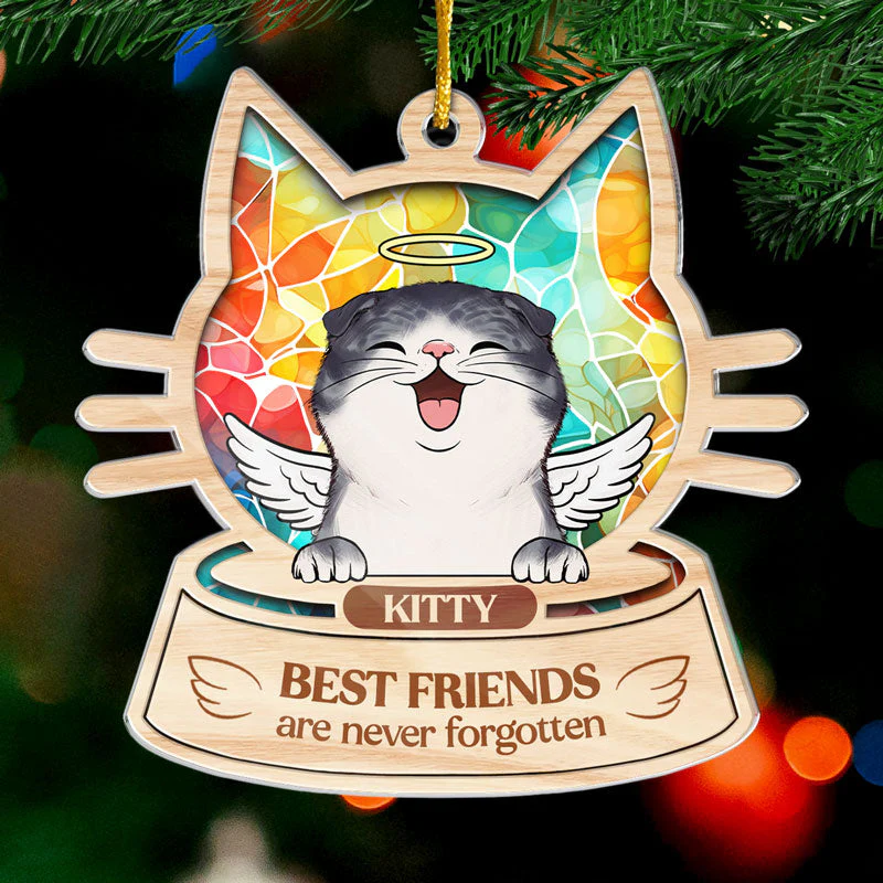 Never Forgotten - Cat Personalized Custom Ornament - Acrylic Custom Shaped - Christmas Gift For Pet Owners, Pet Lovers - Image 2