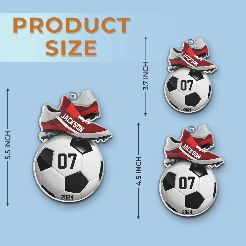 Never Stop Chasing Your Dreams - Personalized Custom Ornament - Acrylic Custom Shaped - Christmas Gift For Sport Lovers, Sport Players - Image 6