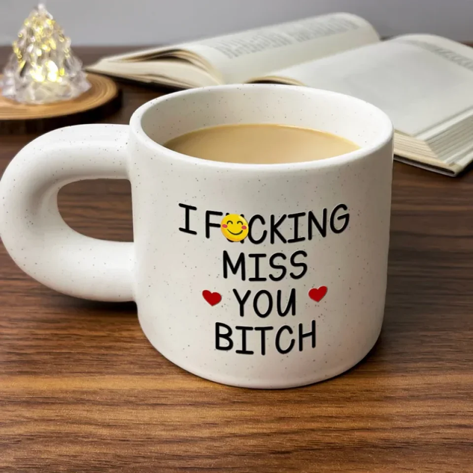 Never Too Far To Have Coffee Together - Bestie Personalized Custom Chunky Mug - Gift For Best Friends, BFF, Sisters - Image 9