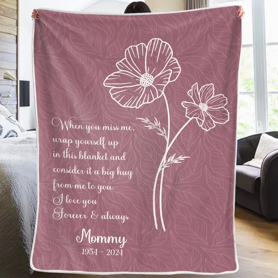 Never Too Late To Say Goodbye - Memorial Personalized Custom Blanket - Sympathy Gift For Family Members - Image 3