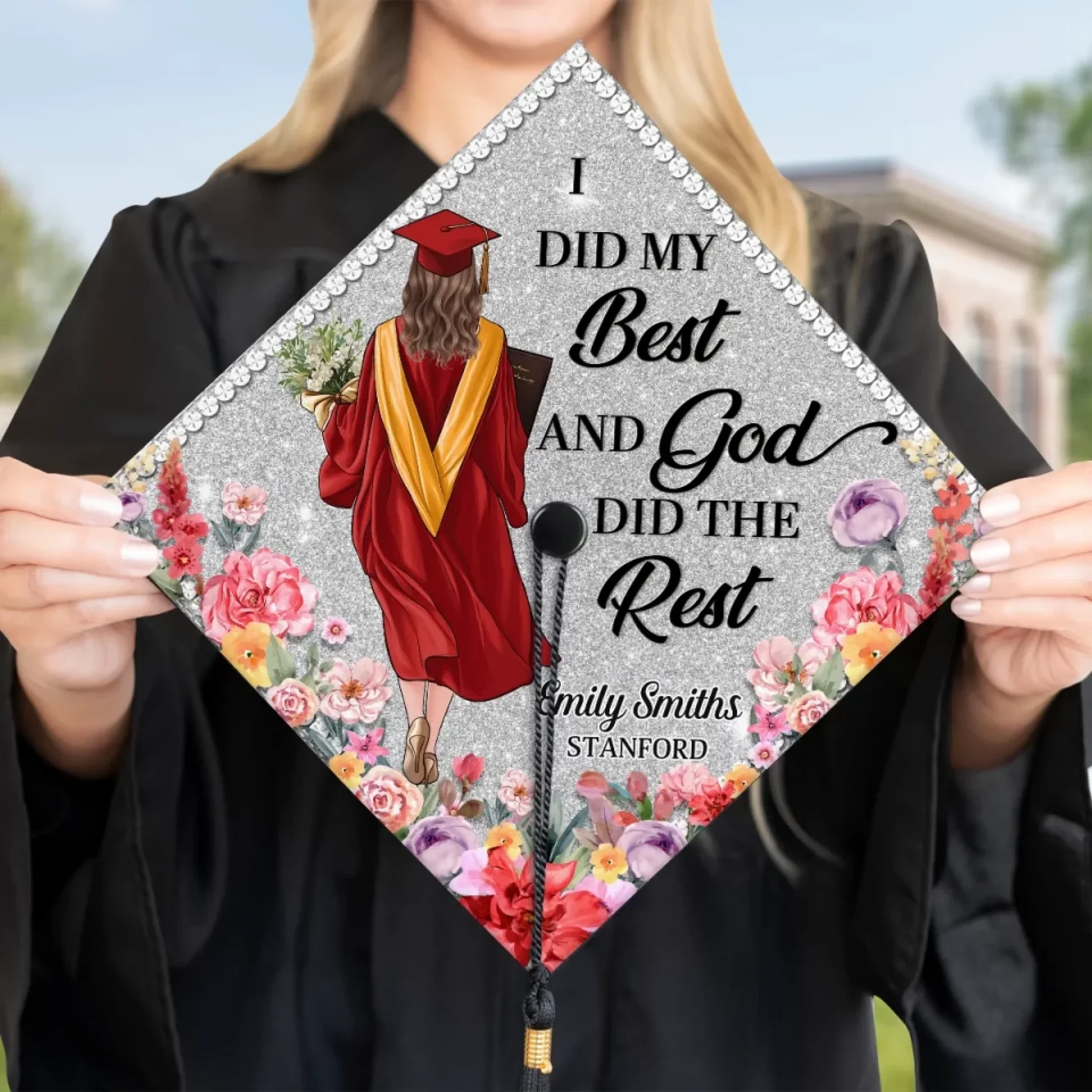 New Chapter New Dreams - Family Personalized Custom Graduation Cap - Graduation Gift For Family Members, Siblings, Brothers, Sisters - Image 4