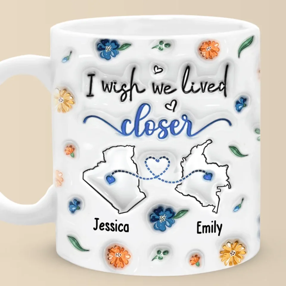 No Distance Can Dim The Light Of Our Friendship - Bestie Personalized Custom 3D Inflated Effect Printed Mug - Gift For Best Friends, BFF, Sisters