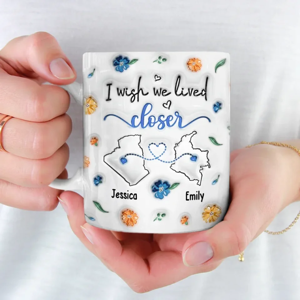 No Distance Can Dim The Light Of Our Friendship - Bestie Personalized Custom 3D Inflated Effect Printed Mug - Gift For Best Friends, BFF, Sisters - Image 3