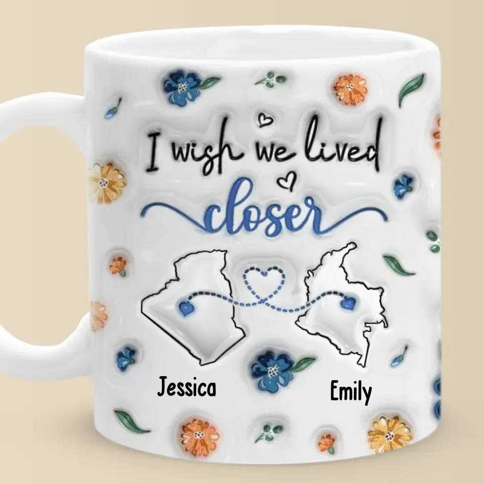 No Distance Can Dim The Light Of Our Friendship - Bestie Personalized Custom 3D Inflated Effect Printed Mug - Gift For Best Friends, BFF, Sisters - Image 6