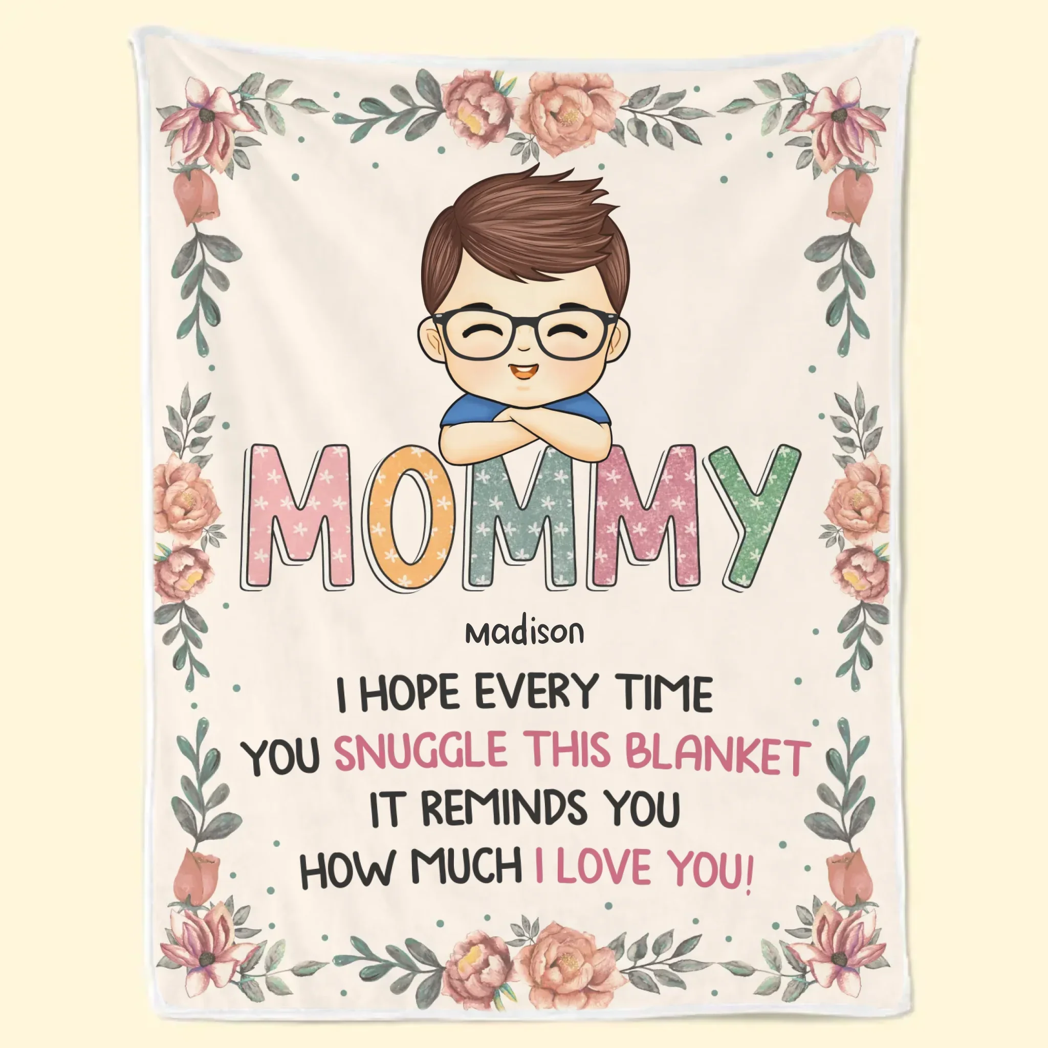 No Love Like A Mother’s Love - Family Personalized Custom Blanket - Gift For Mom, Grandma - Image 6
