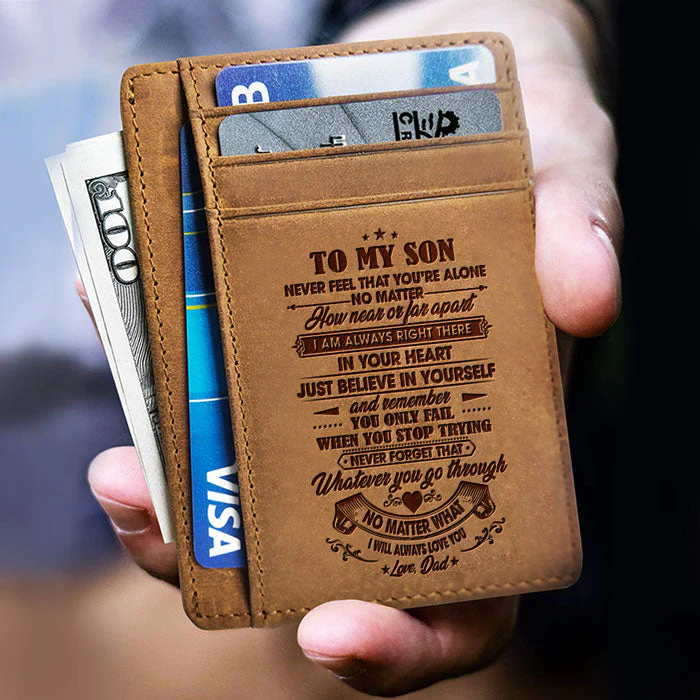 No Matter How Near Or Far Apart I’m Always Right Next To You - Card Wallet - To My Son, Gift For Son, Son Gift From Dad And Mom, Birthday Gift For Son, Christmas Gift - Image 4