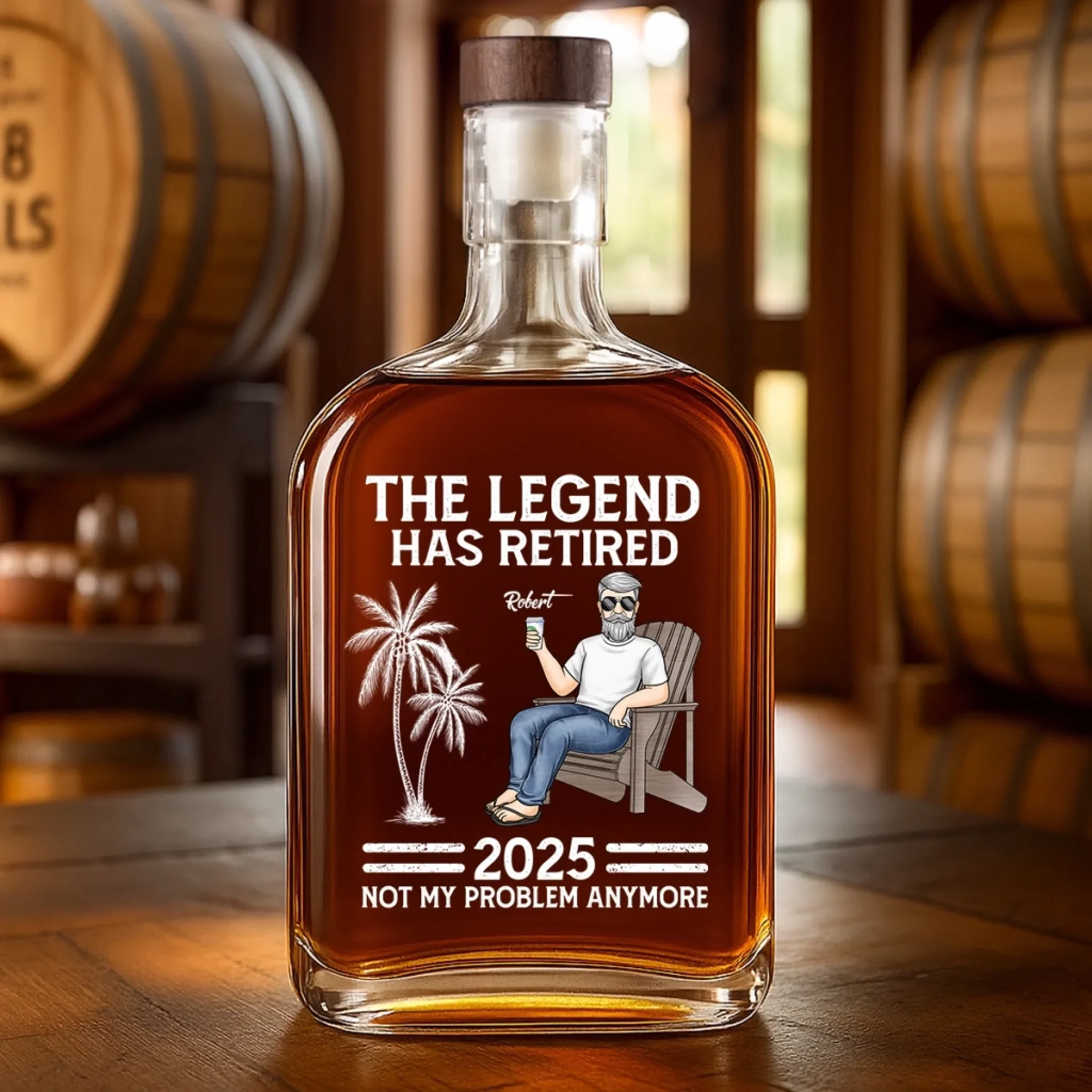 No More Alarm Clocks - Coworker Personalized Custom Whiskey Bottle - Appreciation, Retirement Gift For Coworkers, Work Friends, Colleagues - Image 4