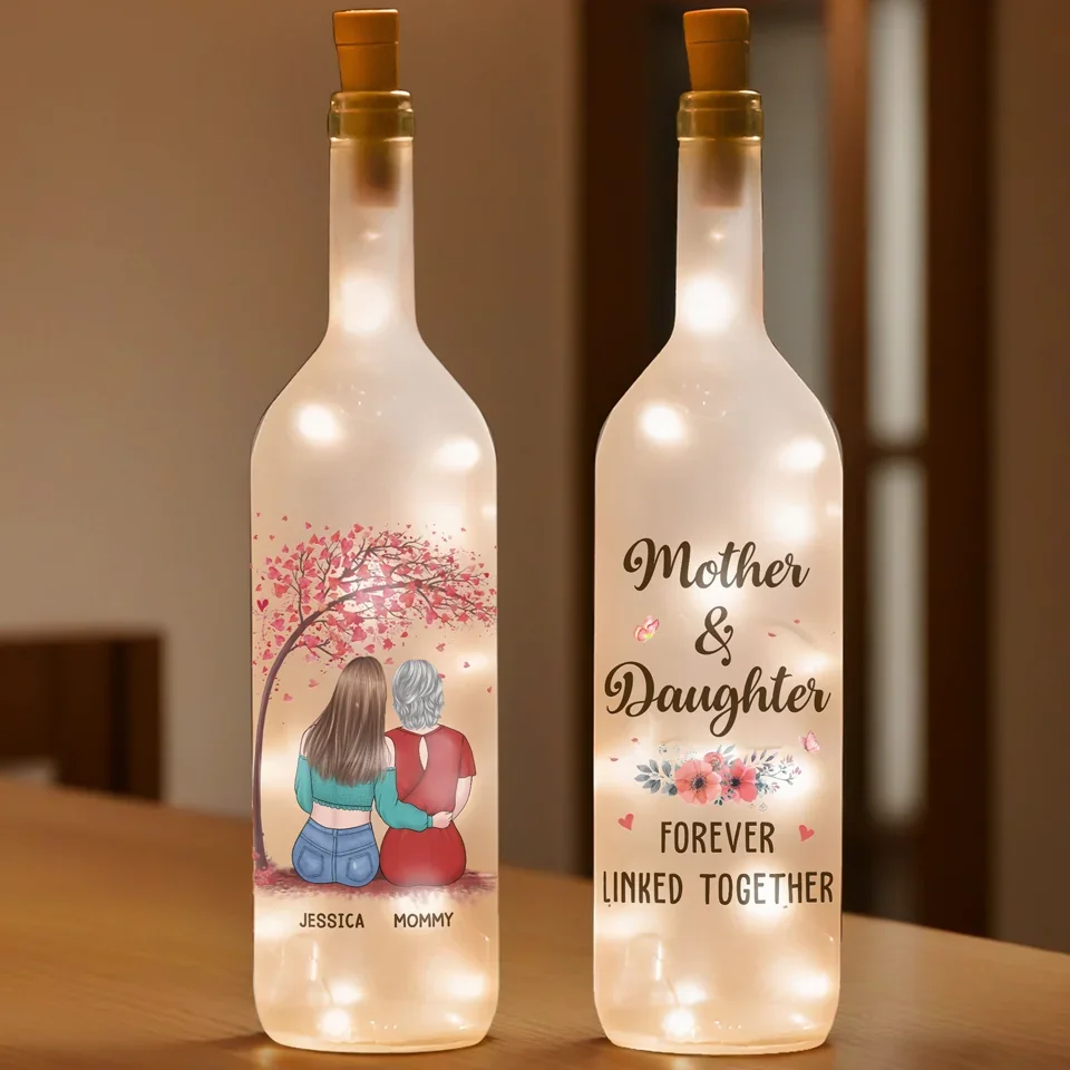 No One Knows You Like Mom Does - Family Personalized Custom Bottle Lamp - Gift For Mom, Daughter - Image 3