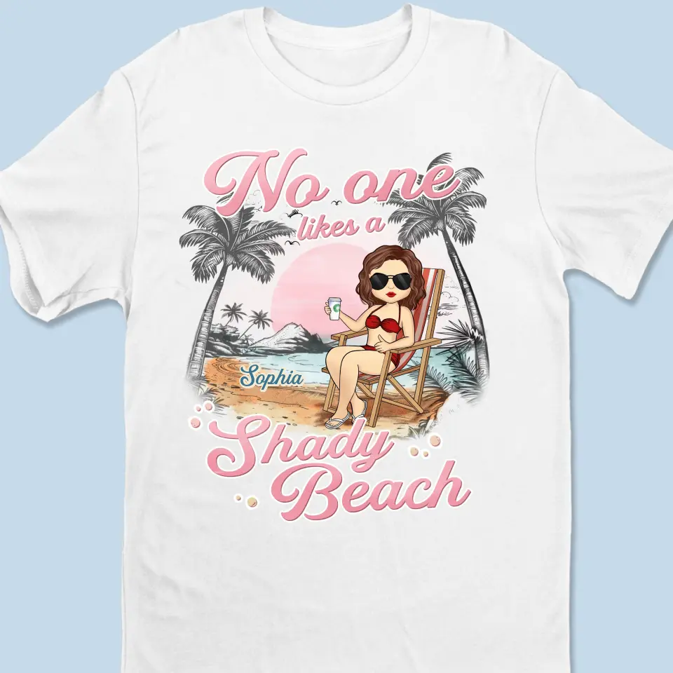 No One Likes A Shady Beach - Bestie Personalized Custom Racer Back Tank Top - Gift For Best Friends, BFF, Sisters - Image 6