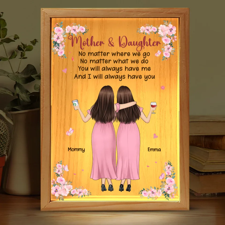 No One Will Ever Love You Like Your Mom Does - Family Personalized Custom Frame Light Box - Gift For Mom, Daughter - Image 2