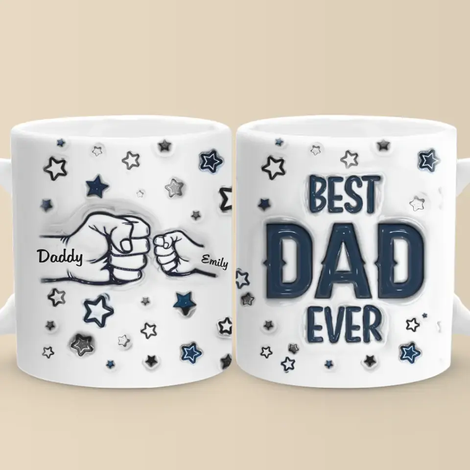 Nobody Else In The World Is Better Than My Dad - Family Personalized Custom 3D Inflated Effect Printed Mug - Father's Day, Gift For Dad, Grandpa - Image 2