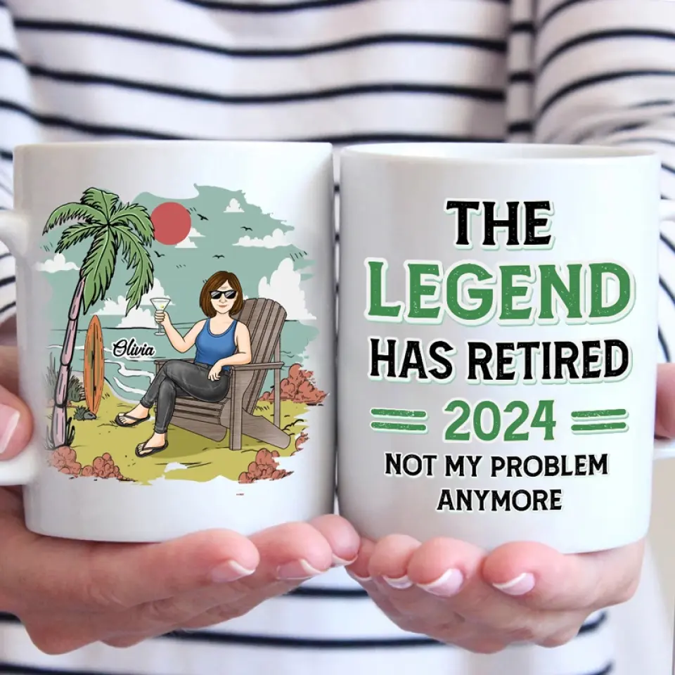 Not My Problem Anymore - Personalized Custom Mug - Appreciation, Retirement Gift For Coworkers, Work Friends, Colleagues - Image 3