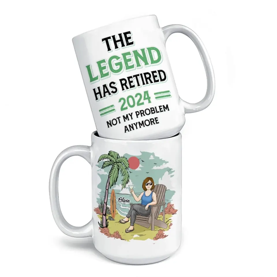 Not My Problem Anymore - Personalized Custom Mug - Appreciation, Retirement Gift For Coworkers, Work Friends, Colleagues - Image 4