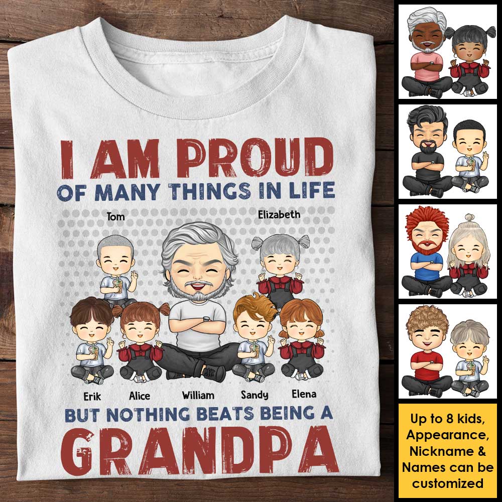 Nothing Beats Being A Grandpa - Gift For Dad, Grandpa - Personalized Unisex T-shirt, Hoodie - Image 4