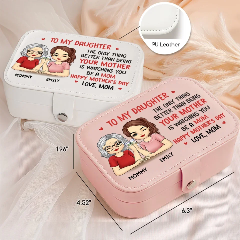 Nothing Compares To Seeing You Shine As A Mom - Family Personalized Custom Jewelry Case - Gift For Mom, Grandma - Image 6