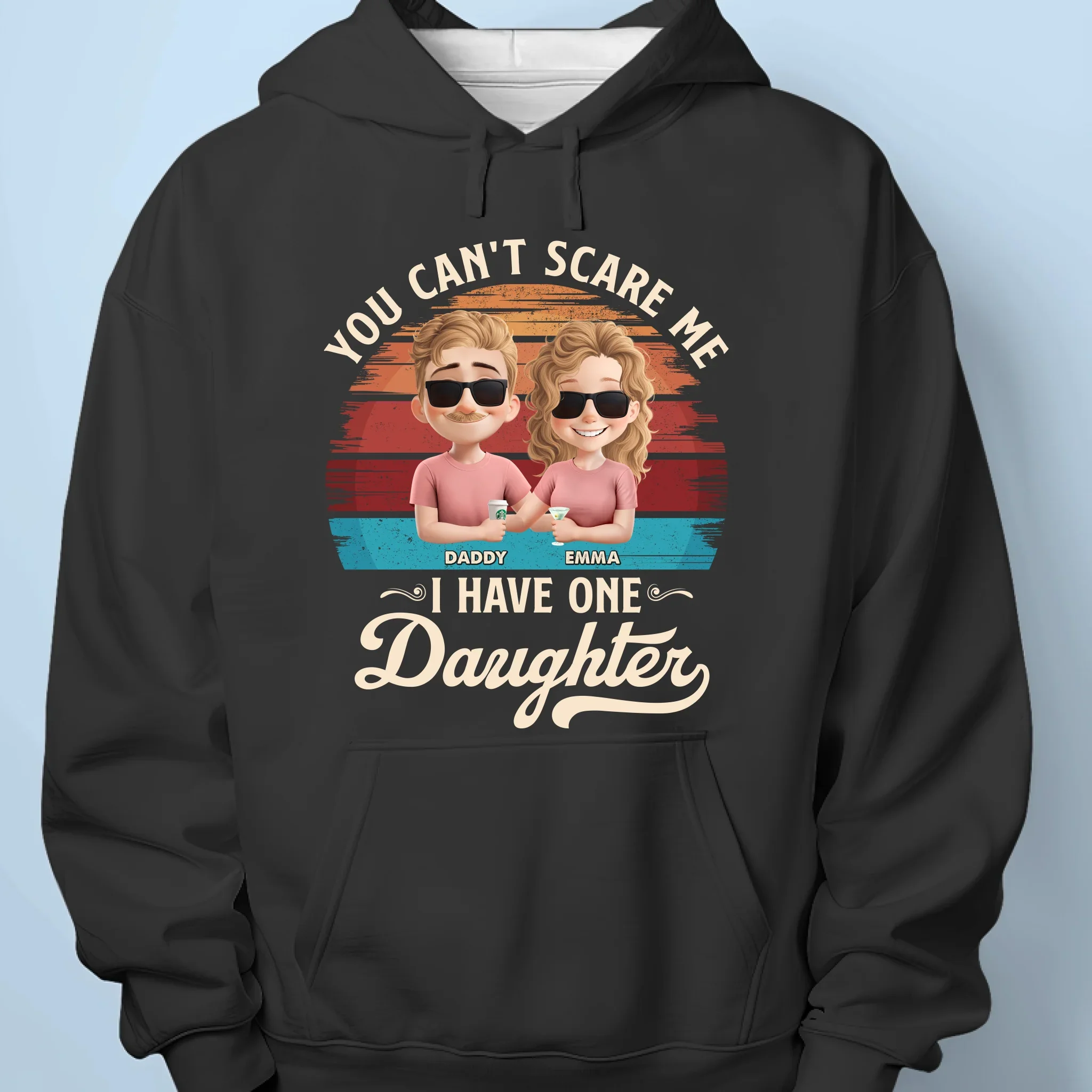 Nothing Scares Me, I Have A Daughter - Family Personalized Custom Unisex T-shirt, Premium T-shirt, Hoodie - Father's Day, Gift For Dad - Image 7