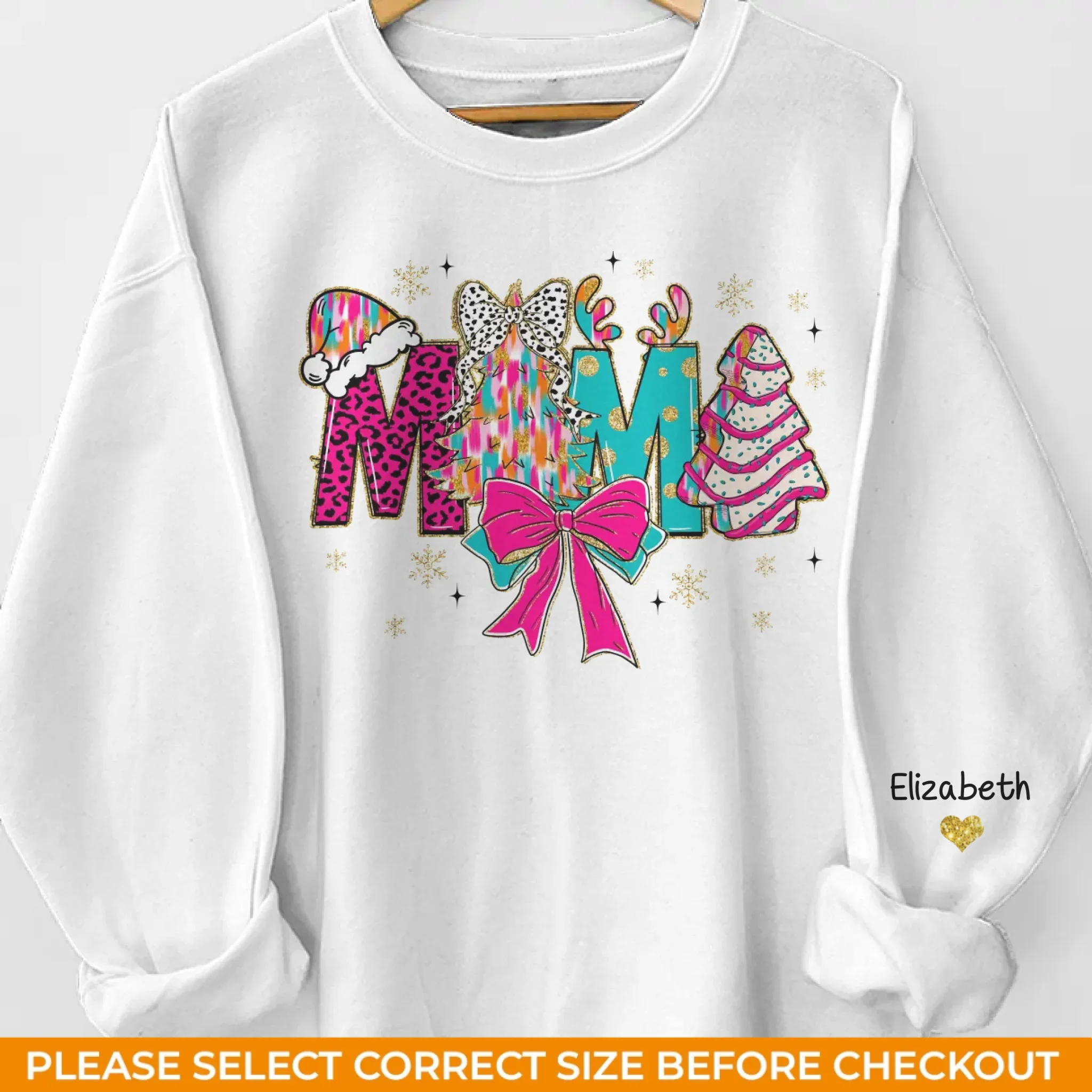 Nothing Shines Brighter Than A Grandmother’s Love - Family Personalized Custom Unisex Sweatshirt With Design On Sleeve - Christmas Gift For Mom, Grandma - Image 2