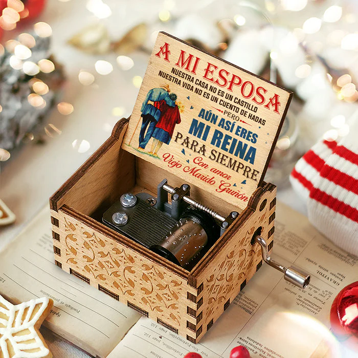 Nuestra Casa No Es Un Castillo - Caja De Música - Regalo Para Parejas, Esposo Esposa Spanish - Image 3